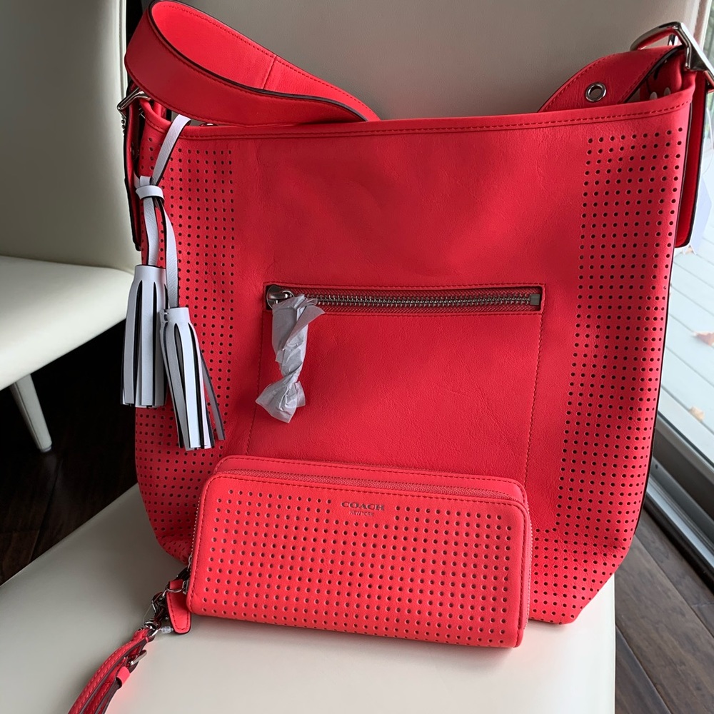 Coach Watermelon Bag and Matching Wallet